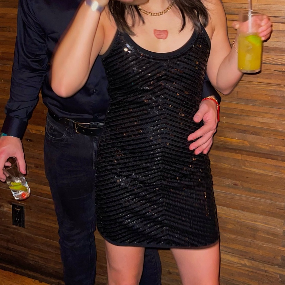 Guess Sparkly Black Dress